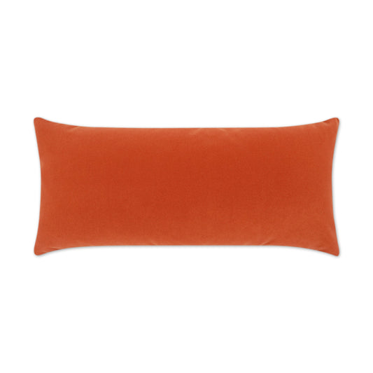 D.V. KAP HOME   12" x 24" Outdoor Sundance Duo Lumbar Pillow - Orange Solid, Modern    - OD-402-O-1224