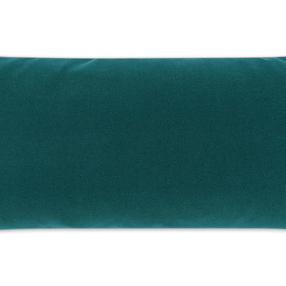 D.V. KAP HOME   12" x 24" Outdoor Sundance Duo Lumbar Pillow - Peacock Solid, Modern    - OD-402-P-1224