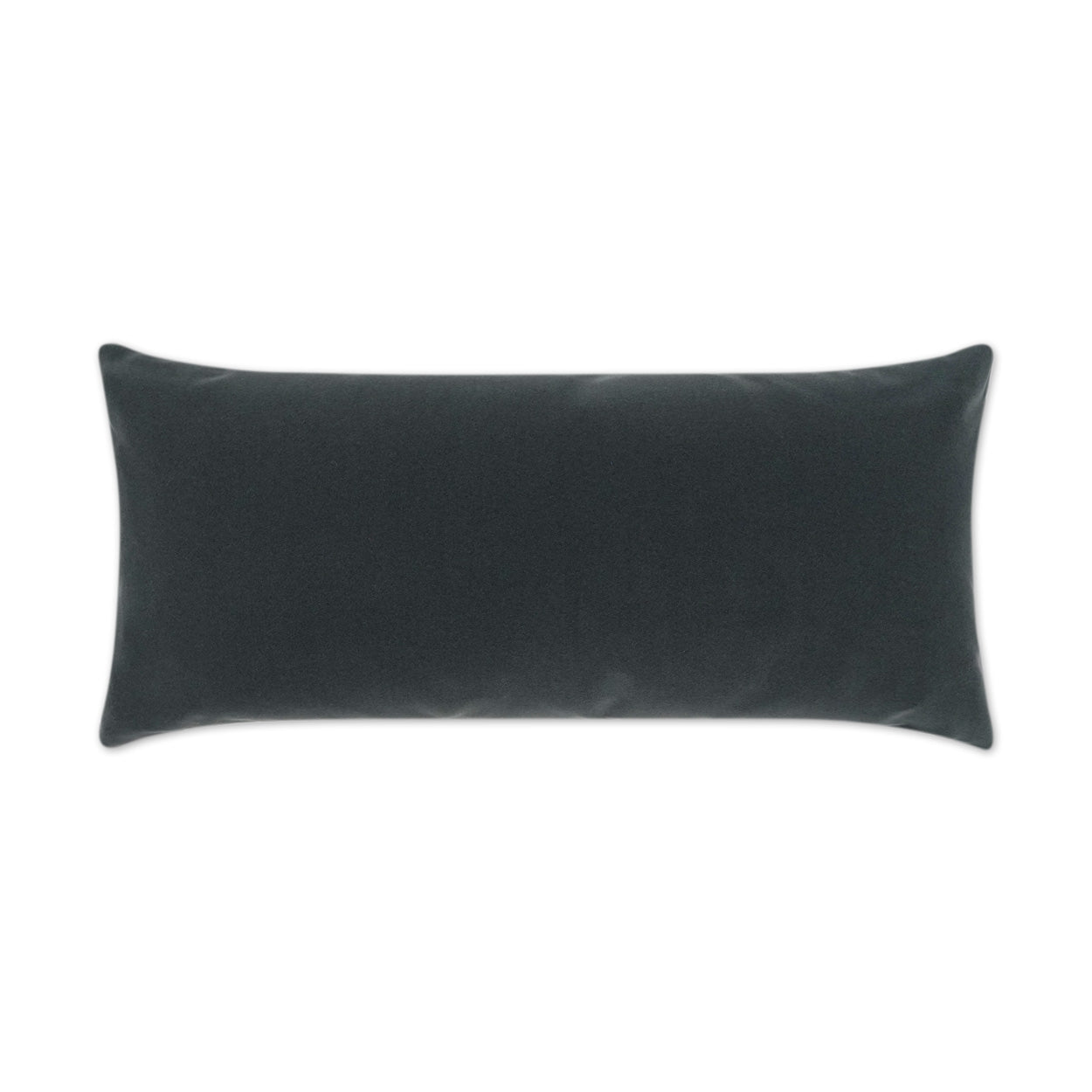 D.V. KAP HOME   12" x 24" Outdoor Sundance Lumbar Pillow - Charcoal Solid, Modern    - OD-404-C-1224