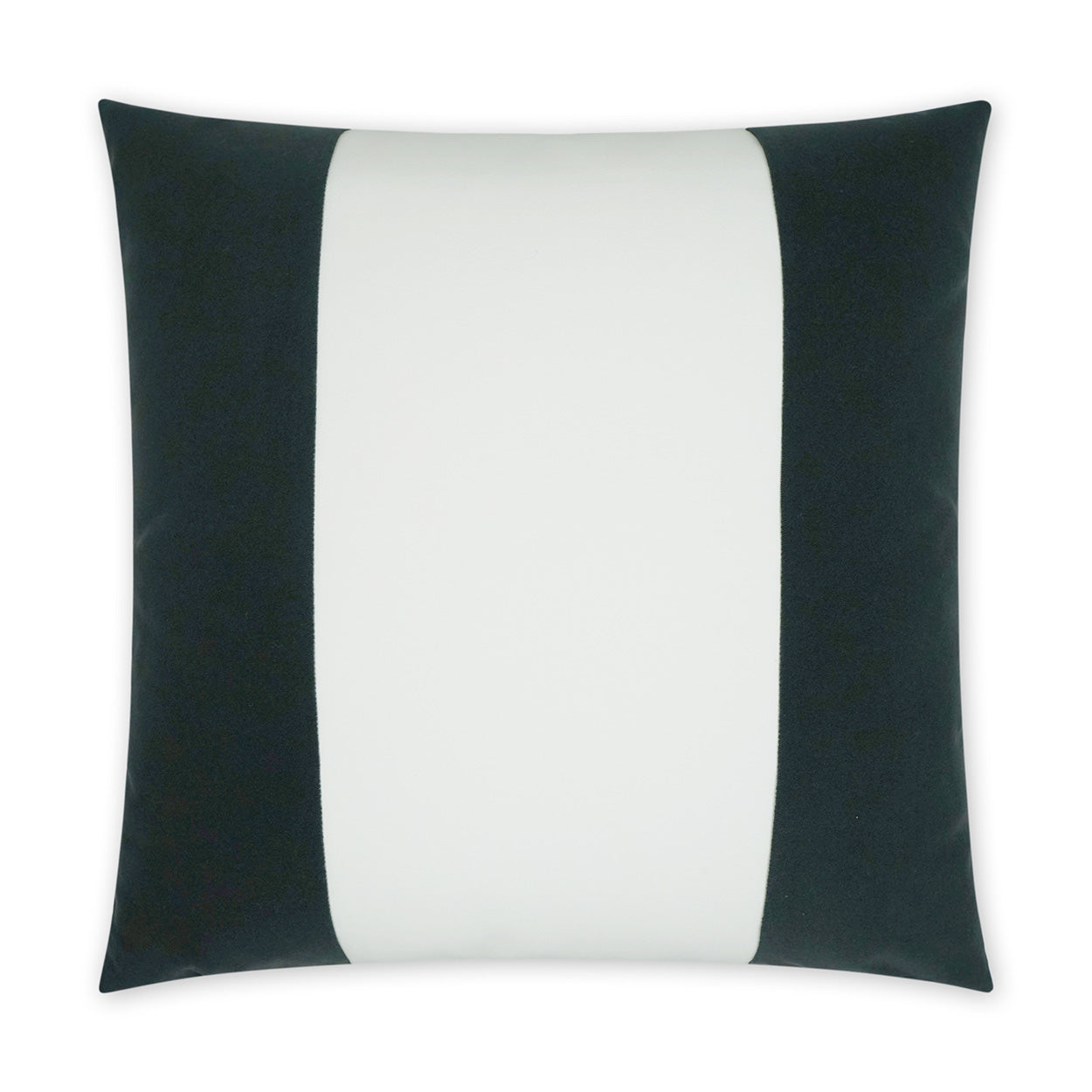 D.V. KAP HOME   22" x 22" Outdoor Sundance Band Pillow - Charcoal Band / Ribbon, Modern    - OD-405-C-2222