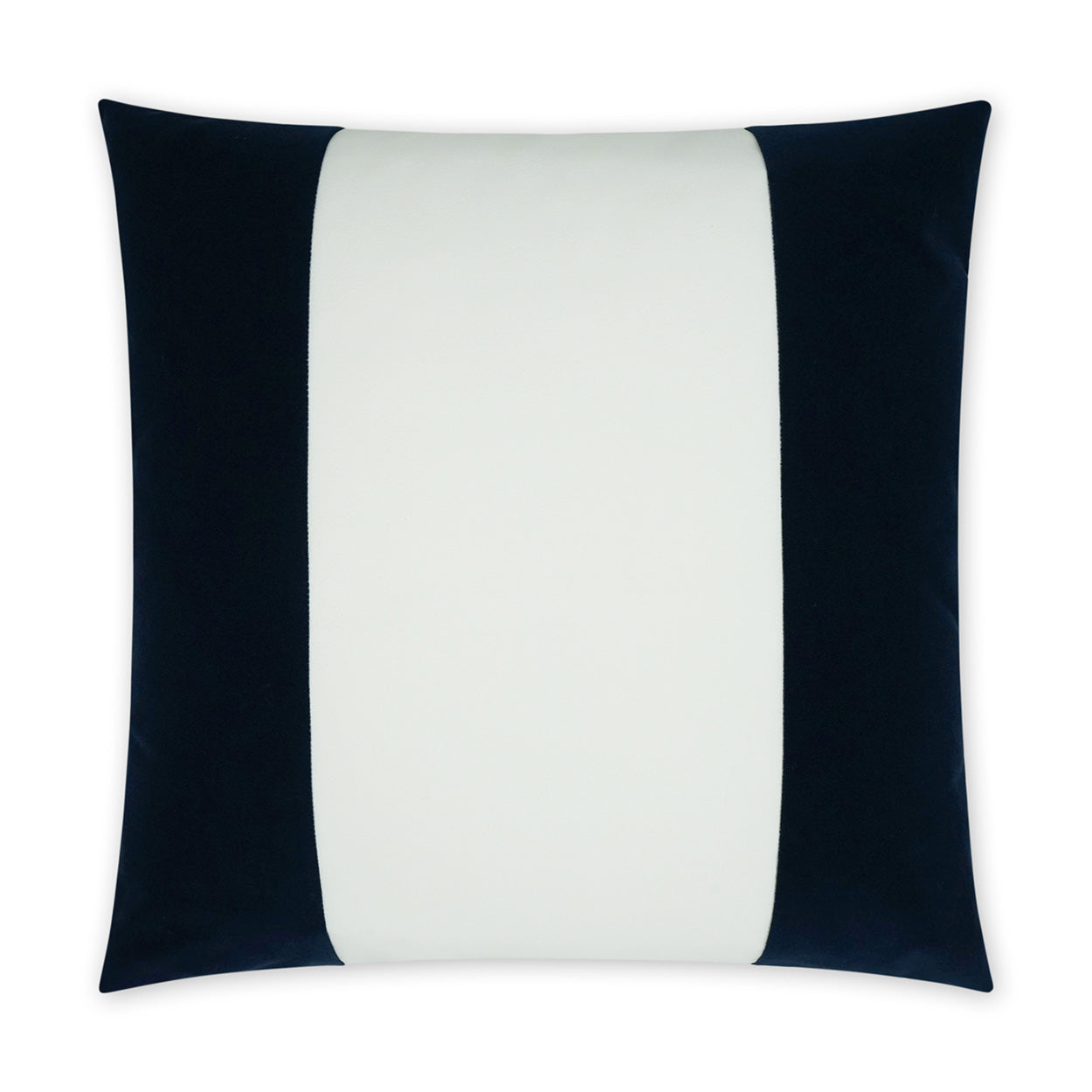 D.V. KAP HOME   22" x 22" Outdoor Sundance Band Pillow - Navy Band / Ribbon, Modern    - OD-405-N-2222