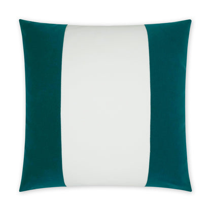 D.V. KAP HOME   22" x 22" Outdoor Sundance Band Pillow - Peacock Band / Ribbon, Modern    - OD-405-P-2222