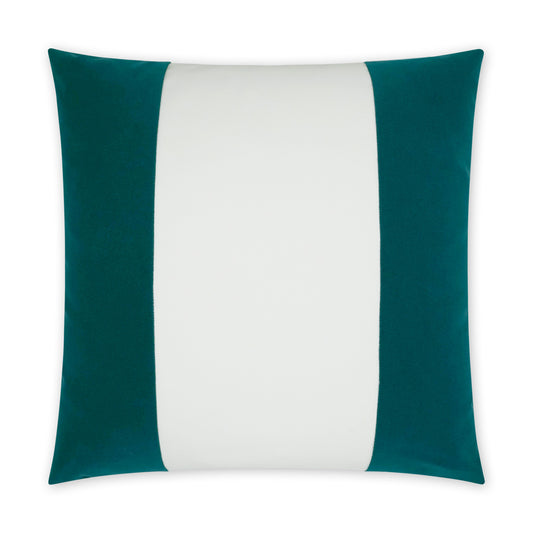 D.V. KAP HOME   22" x 22" Outdoor Sundance Band Pillow - Peacock Band / Ribbon, Modern    - OD-405-P-2222
