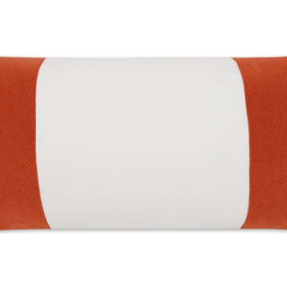 D.V. KAP HOME   12" x 24" Outdoor Sundance Band Lumbar Pillow - Orange Band / Ribbon, Modern    - OD-406-O-1224