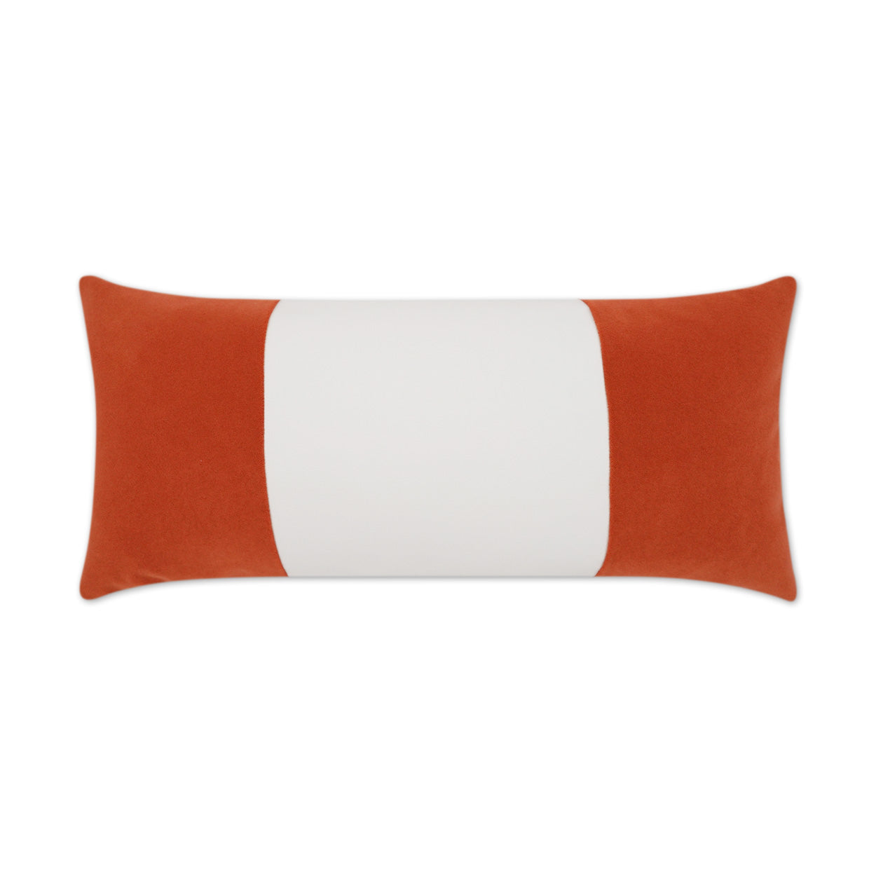 D.V. KAP HOME   12" x 24" Outdoor Sundance Band Lumbar Pillow - Orange Band / Ribbon, Modern    - OD-406-O-1224