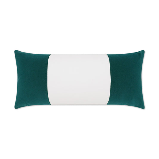 D.V. KAP HOME   12" x 24" Outdoor Sundance Band Lumbar Pillow - Peacock Band / Ribbon, Modern    - OD-406-P-1224