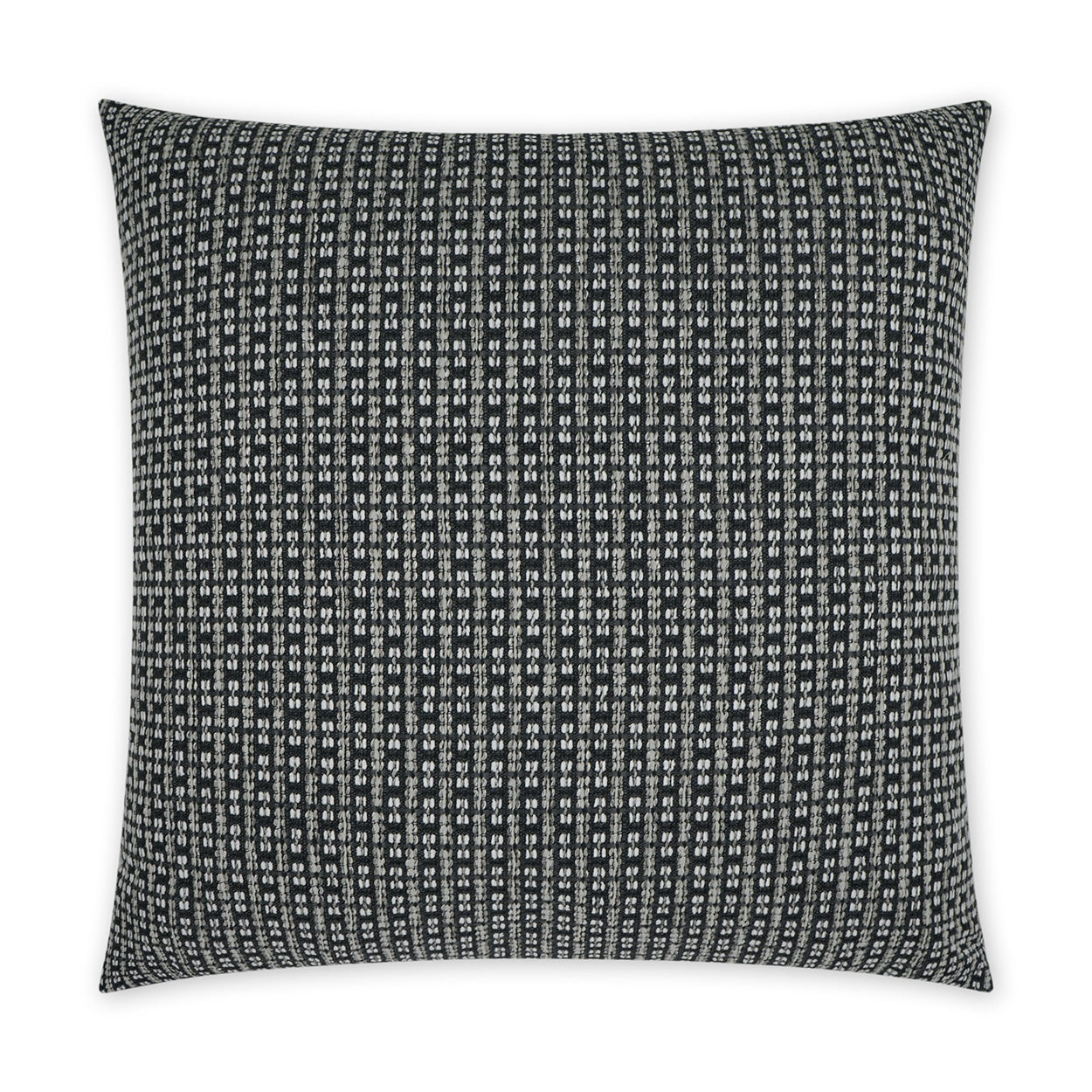 D.V. KAP HOME   22" x 22" Outdoor Kittery Pillow - Ebony Beach, Global, Stripes, Farmhouse    - OD-407-E-2222
