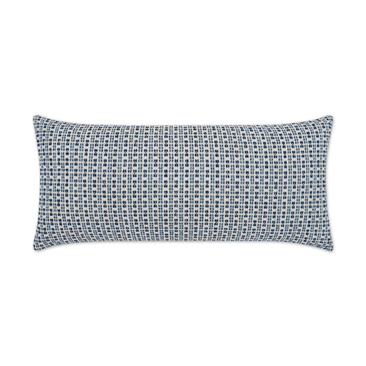 D.V. KAP HOME   12" x 24" Outdoor Kittery Lumbar Pillow - Blue Beach, Global, Stripes, Farmhouse    - OD-408-B-1224
