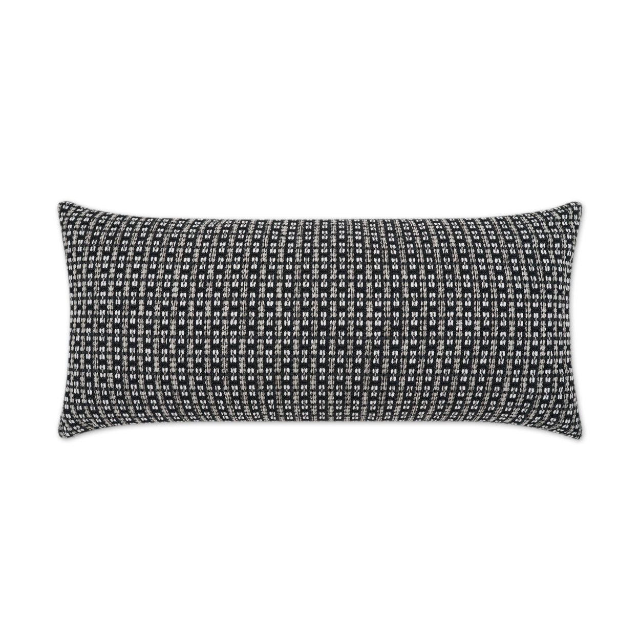 D.V. KAP HOME   12" x 24" Outdoor Kittery Lumbar Pillow - Ebony Beach, Global, Stripes, Farmhouse    - OD-408-E-1224