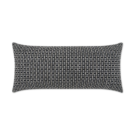 D.V. KAP HOME   12" x 24" Outdoor Kittery Lumbar Pillow - Ebony Beach, Global, Stripes, Farmhouse    - OD-408-E-1224