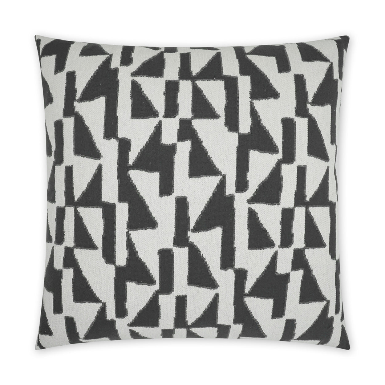 D.V. KAP HOME   22" x 22" Outdoor Imka Pillow - Grey Geometric, Modern, Abstract    - OD-409-G-2222
