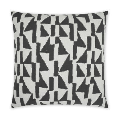 D.V. KAP HOME   22" x 22" Outdoor Imka Pillow - Grey Geometric, Modern, Abstract    - OD-409-G-2222