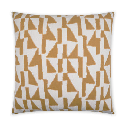 D.V. KAP HOME   22" x 22" Outdoor Imka Pillow - Yellow Geometric, Modern, Abstract    - OD-409-Y-2222