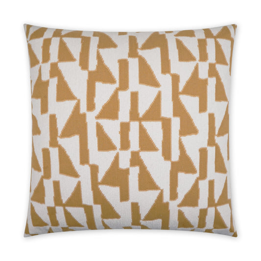 D.V. KAP HOME   22" x 22" Outdoor Imka Pillow - Yellow Geometric, Modern, Abstract    - OD-409-Y-2222