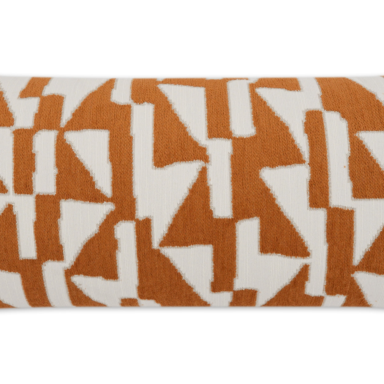 D.V. KAP HOME   12" x 24" Outdoor Imka Lumbar Pillow - Orange Geometric, Modern, Abstract    - OD-410-O-1224