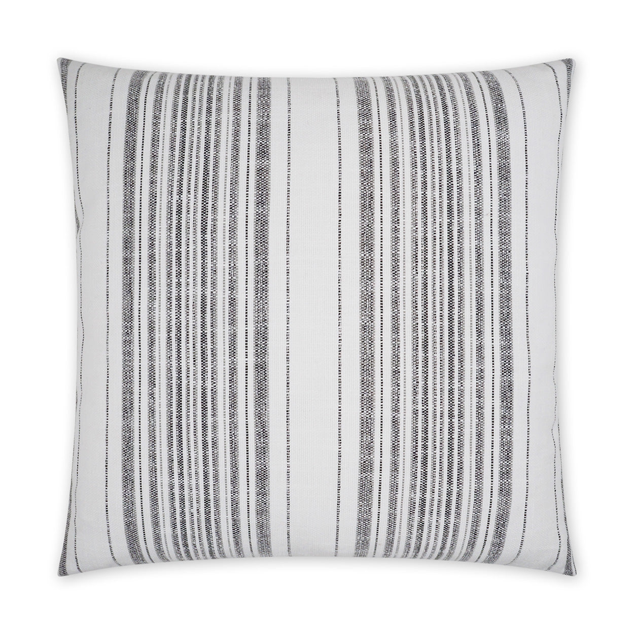 D.V. KAP HOME   22" x 22" Outdoor Deering Pillow - Ebony Beach, Stripes, Farmhouse    - OD-414-E-2222