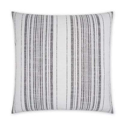 D.V. KAP HOME   22" x 22" Outdoor Deering Pillow - Ebony Beach, Stripes, Farmhouse    - OD-414-E-2222