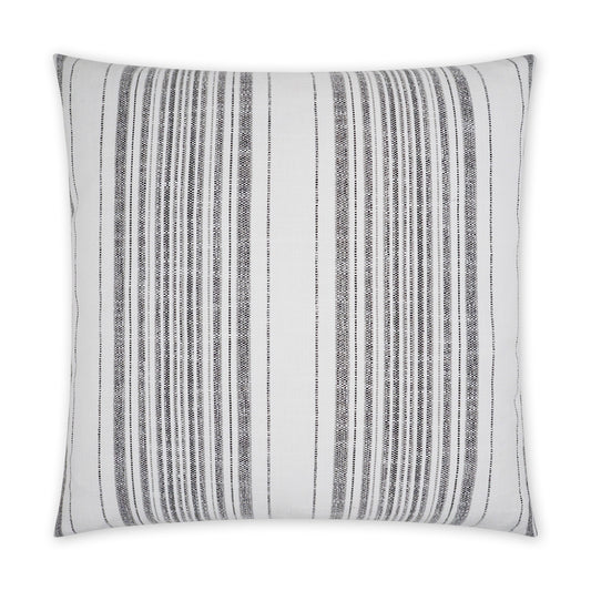 D.V. KAP HOME   22" x 22" Outdoor Deering Pillow - Ebony Beach, Stripes, Farmhouse    - OD-414-E-2222