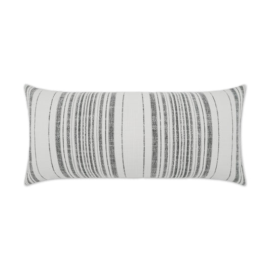 D.V. KAP HOME   12" x 24" Outdoor Deering Lumbar Pillow - Ebony Beach, Stripes, Farmhouse    - OD-415-E-1224