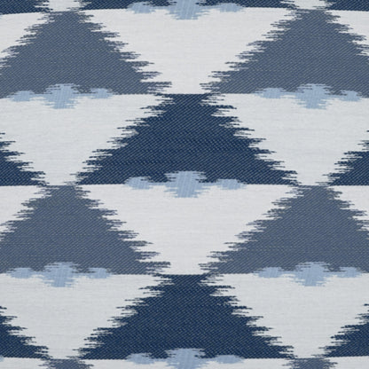 D.V. KAP HOME   22" x 22" Outdoor Duality Pillow - Indigo Geometric, Transitional    - OD-416-I-2222