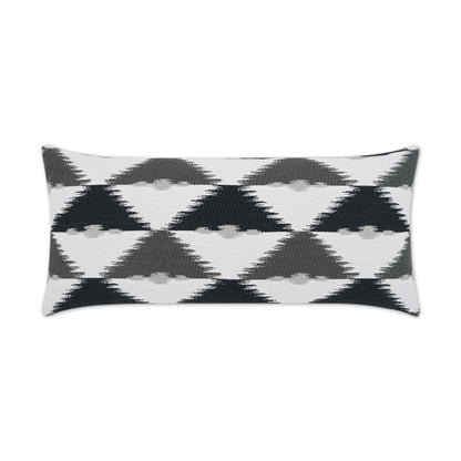D.V. KAP HOME   12" x 24" Outdoor Duality Lumbar Pillow - Domino Geometric, Transitional    - OD-417-D-1224