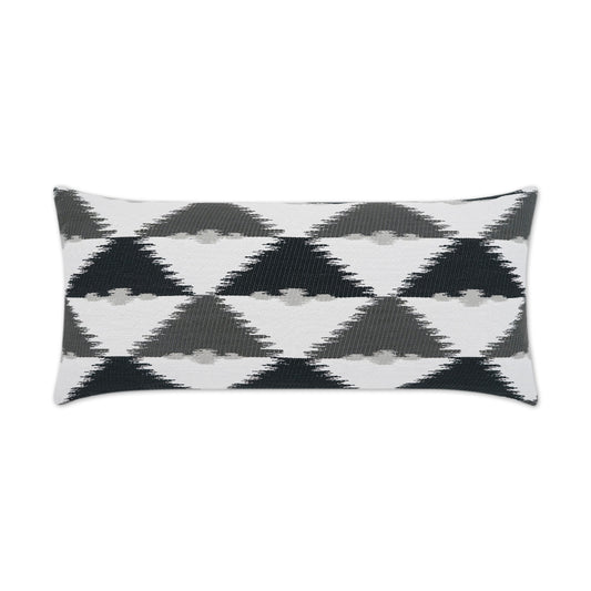 D.V. KAP HOME   12" x 24" Outdoor Duality Lumbar Pillow - Domino Geometric, Transitional    - OD-417-D-1224