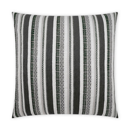 D.V. KAP HOME   22" x 22" Outdoor Oriana Pillow - Grey Stripes, Farmhouse, Global    - OD-422-G-2222