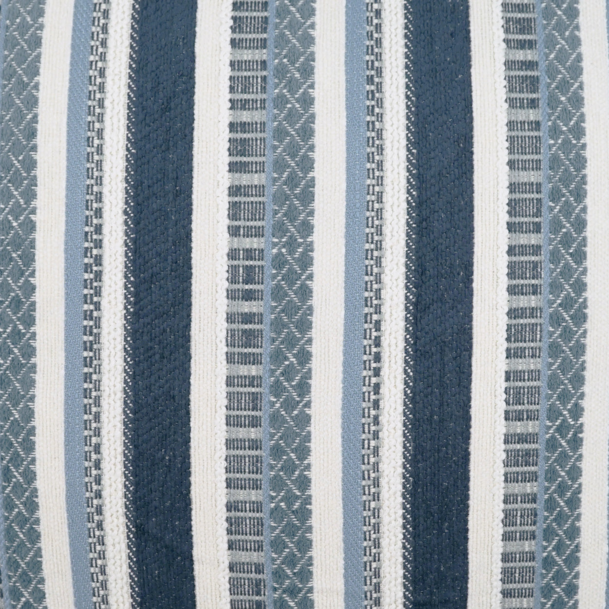 D.V. KAP HOME   22" x 22" Outdoor Oriana Pillow - Indigo Stripes, Farmhouse, Global    - OD-422-I-2222