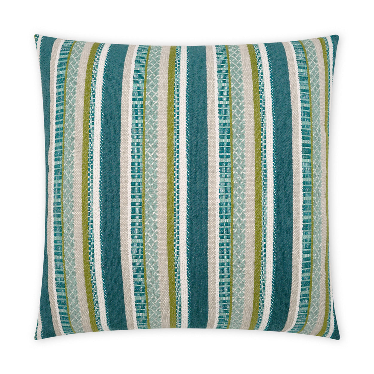 D.V. KAP HOME   22" x 22" Outdoor Oriana Pillow - Tahiti Stripes, Global    - OD-422-T-2222