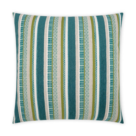 D.V. KAP HOME   22" x 22" Outdoor Oriana Pillow - Tahiti Stripes, Global    - OD-422-T-2222