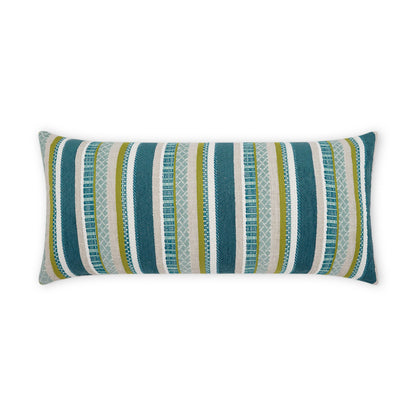 D.V. KAP HOME   12" x 24" Outdoor Oriana Lumbar Pillow - Tahiti Stripes, Global    - OD-423-T-1224
