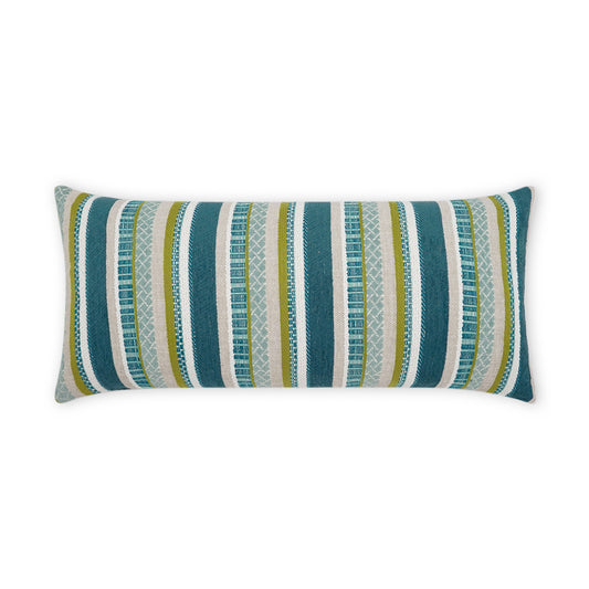 D.V. KAP HOME   12" x 24" Outdoor Oriana Lumbar Pillow - Tahiti Stripes, Global    - OD-423-T-1224