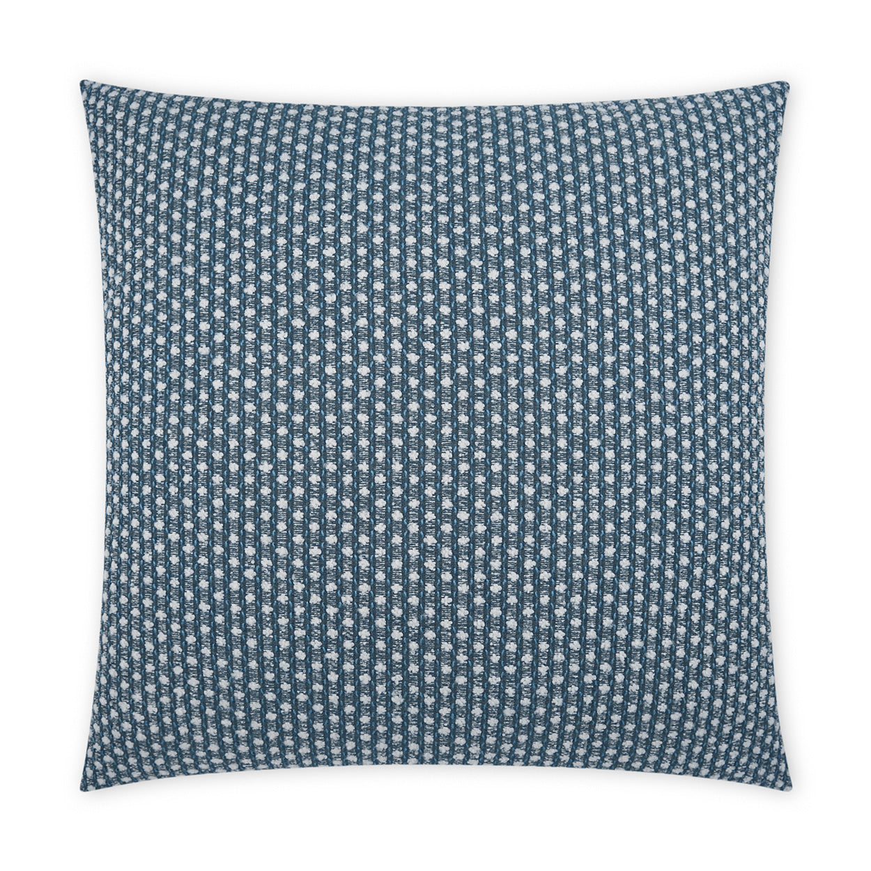 D.V. KAP HOME   22" x 22" Outdoor Dot Dash Pillow - Blue Circular - Dots, Textured, Farmhouse    - OD-426-B-2222