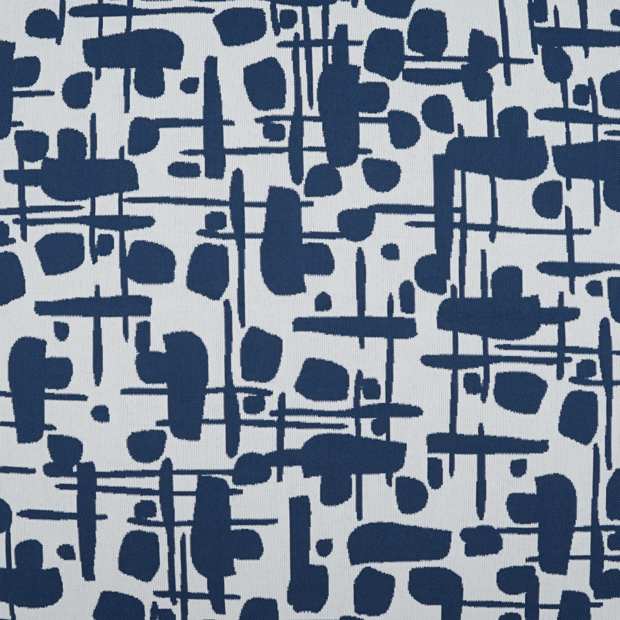 D.V. KAP HOME   22" x 22" Outdoor Jargon Pillow - Blue Abstract, Modern    - OD-434-B-2222