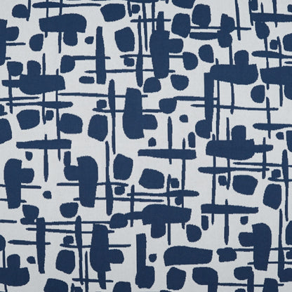 D.V. KAP HOME   22" x 22" Outdoor Jargon Pillow - Blue Abstract, Modern    - OD-434-B-2222