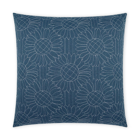 D.V. KAP HOME   22" x 22" Outdoor Gerber Pillow Floral, Farmhouse    - OD-442-2222