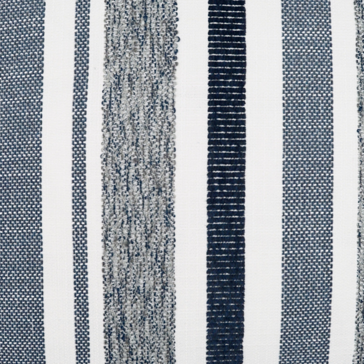 D.V. KAP HOME   22" x 22" Outdoor Skandia Pillow - Indigo Stripes, Transitional    - OD-444-I-2222