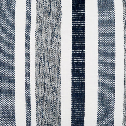 D.V. KAP HOME   22" x 22" Outdoor Skandia Pillow - Indigo Stripes, Transitional    - OD-444-I-2222