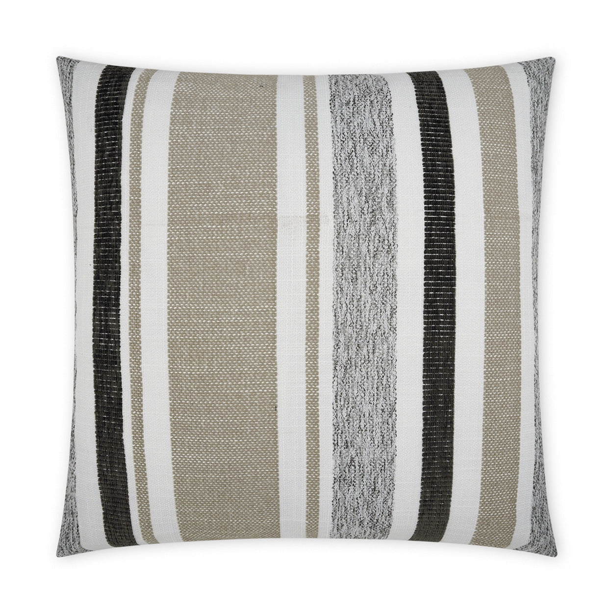 D.V. KAP HOME   22" x 22" Outdoor Skandia Pillow - Linen Stripes, Transitional    - OD-444-L-2222