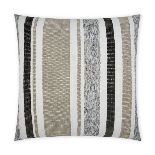 D.V. KAP HOME   22" x 22" Outdoor Skandia Pillow - Linen Stripes, Transitional    - OD-444-L-2222