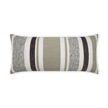 D.V. KAP HOME   12" x 24" Outdoor Skandia Lumbar Pillow - Linen Stripes, Transitional    - OD-445-L-1224