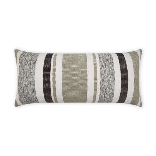 D.V. KAP HOME   12" x 24" Outdoor Skandia Lumbar Pillow - Linen Stripes, Transitional    - OD-445-L-1224