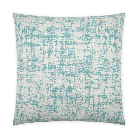 D.V. KAP HOME   22" x 22" Outdoor Bluff Pillow - Aqua Textured, Transitional, Abstract     - OD-448-A-2222
