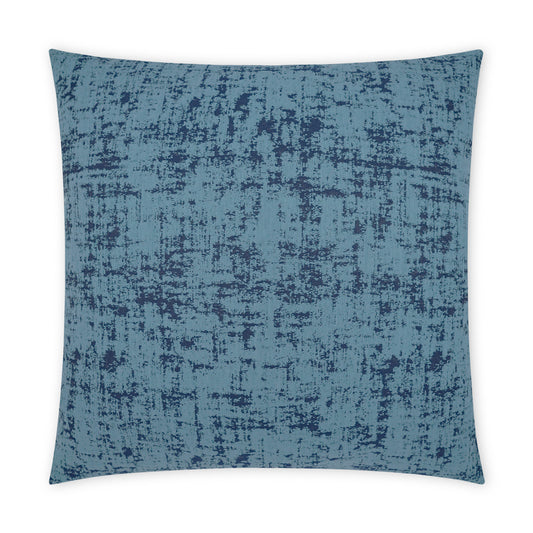 D.V. KAP HOME   22" x 22" Outdoor Bluff Pillow - Blue Textured, Transitional, Abstract     - OD-448-B-2222