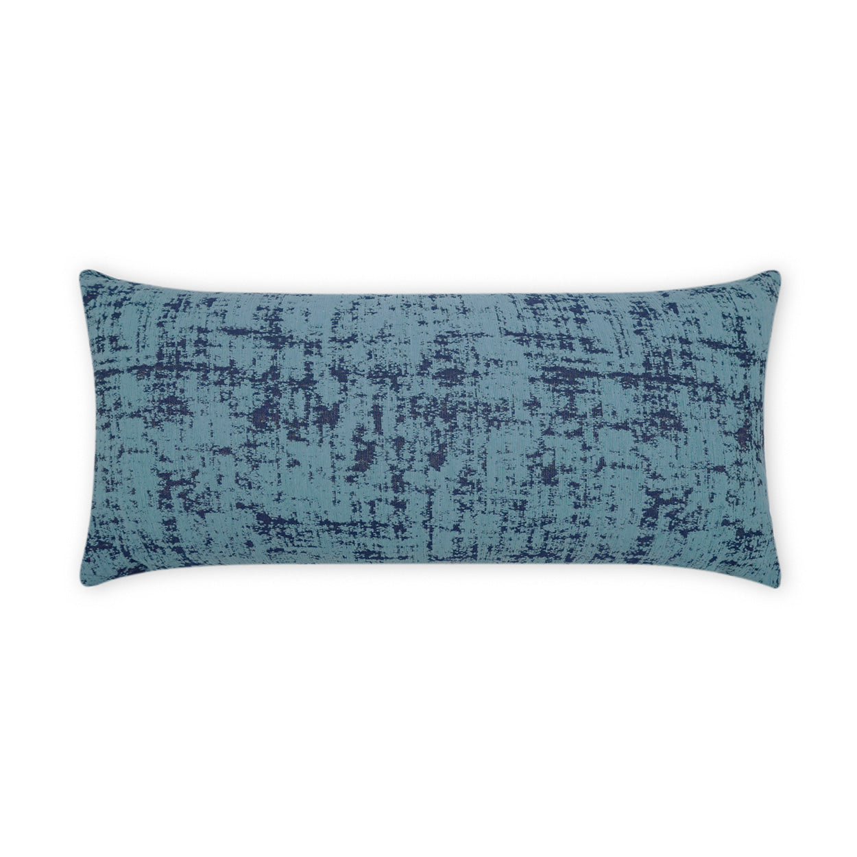 D.V. KAP HOME   12" x 24" Outdoor Bluff Lumbar Pillow - Blue Textured, Transitional, Abstract     - OD-449-B-1224