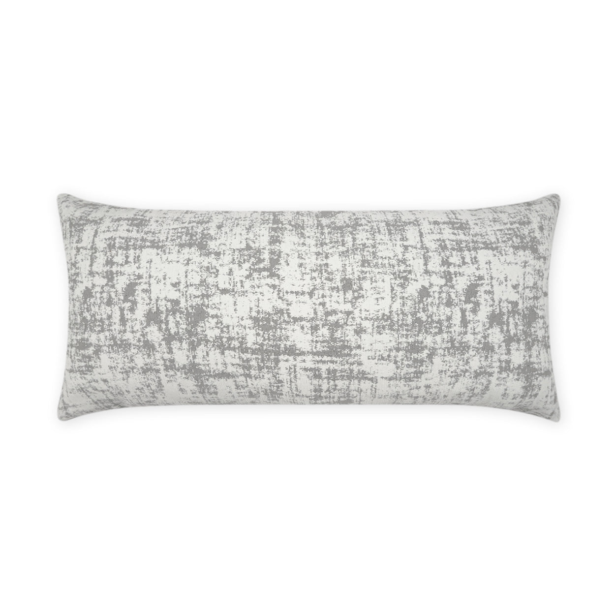 D.V. KAP HOME   12" x 24" Outdoor Bluff Lumbar Pillow - Grey Textured, Transitional, Abstract     - OD-449-G-1224