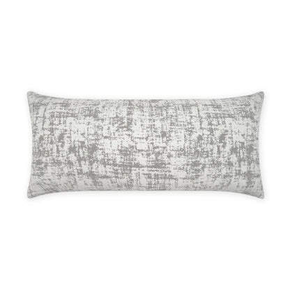 D.V. KAP HOME   12" x 24" Outdoor Bluff Lumbar Pillow - Grey Textured, Transitional, Abstract     - OD-449-G-1224