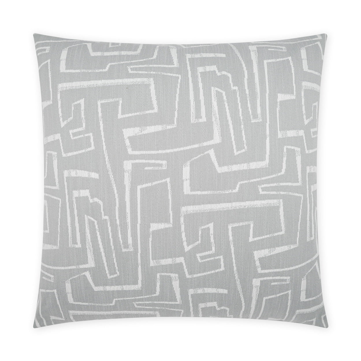 D.V. KAP HOME   22" x 22" Outdoor Theon Pillow - Grey Modern, Abstract, Geometric    - OD-450-G-2222