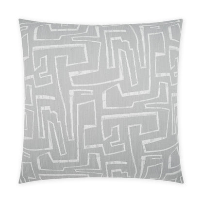 D.V. KAP HOME   22" x 22" Outdoor Theon Pillow - Grey Modern, Abstract, Geometric    - OD-450-G-2222