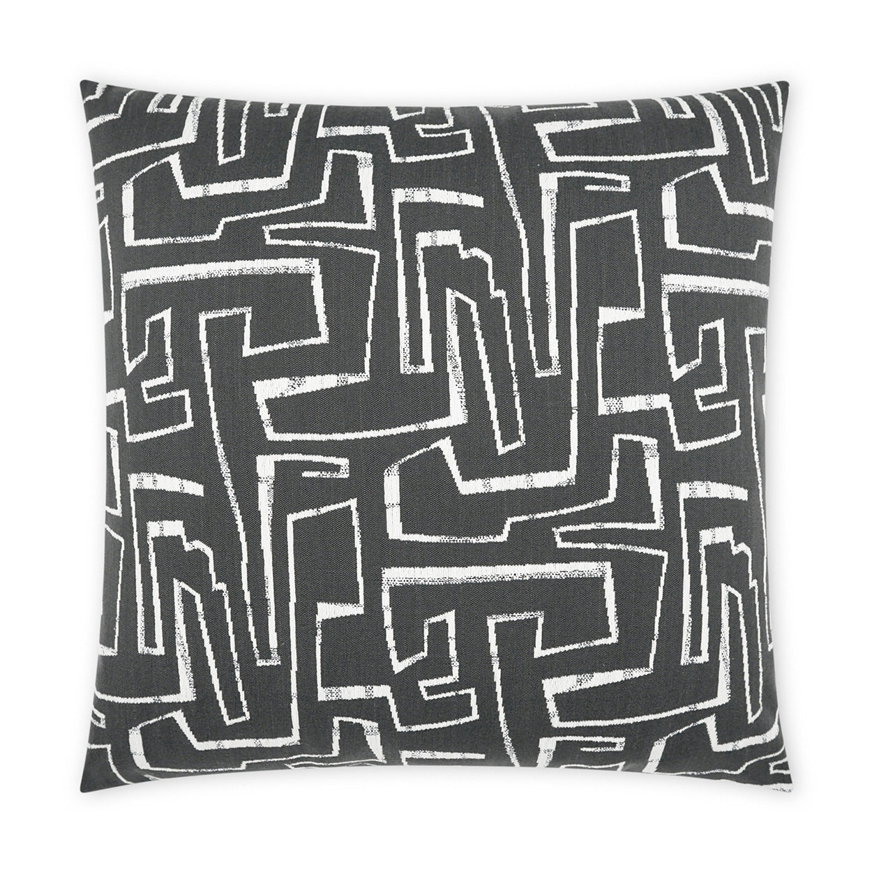D.V. KAP HOME   22" x 22" Outdoor Theon Pillow - Onyx Modern, Abstract, Geometric    - OD-450-O-2222
